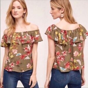 Maeve Off The Shoulder Floral Blouse size Small